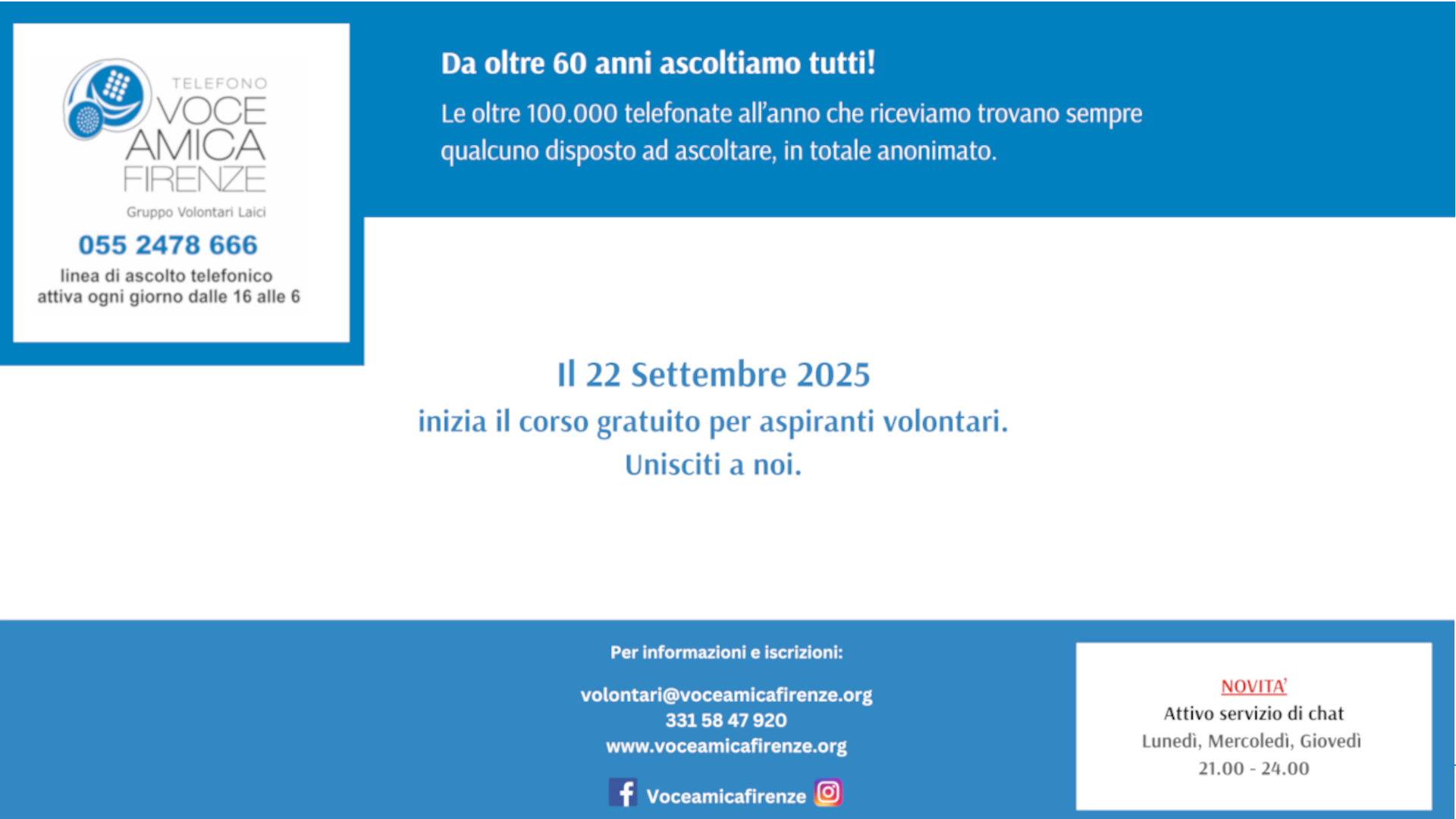 Banner Facebook corso neo 2025