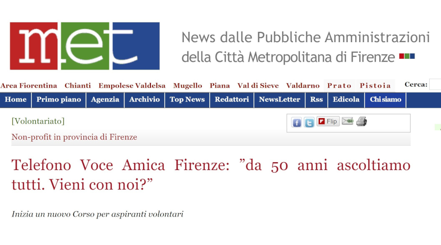 Articolo MET - News delle Pubbliche Amministrazioni della Città Metropolitana di Firenze